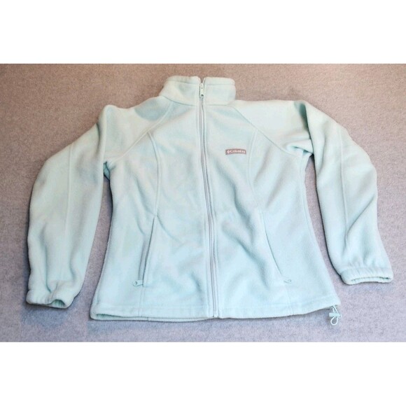 Columbia Jackets & Blazers - Columbia Fleece Jacket Women's Size Medium Light Mint Green Zipper Soft